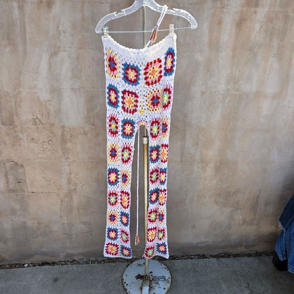 Hot & Delicious Gtanny Square Crochet Pants